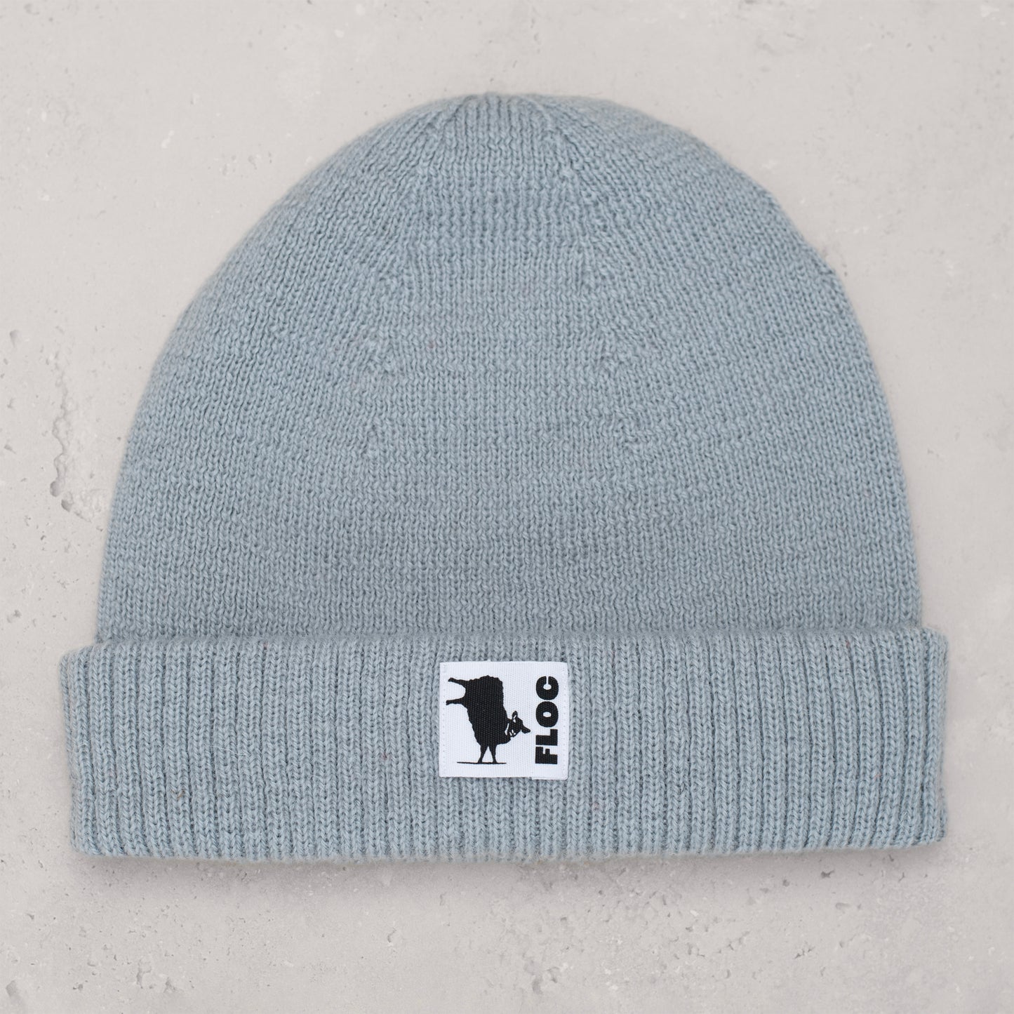 DOUBLE CUFF BEANIE - SILVER SKIES