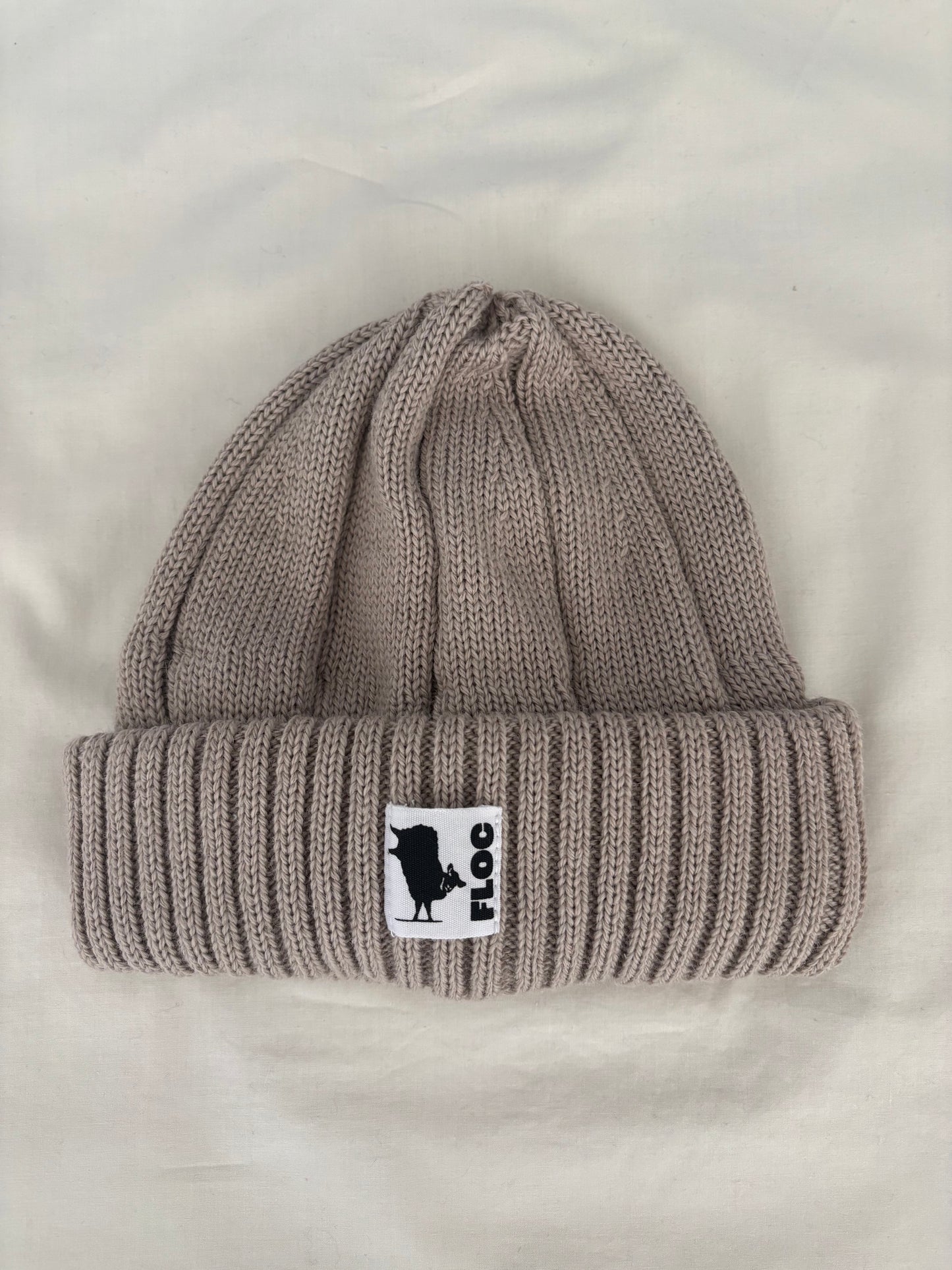 "NEW" - 12X2 RIBBED BEANIE - STONE