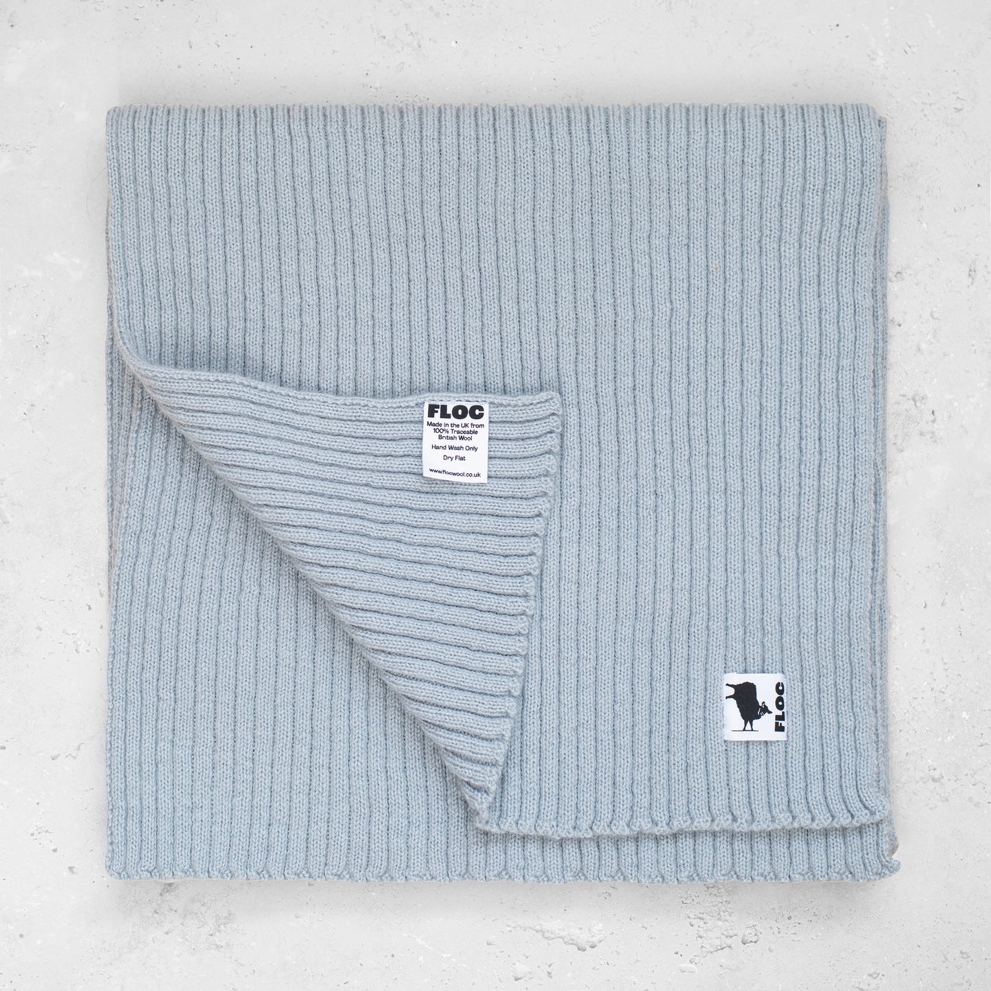 LUXURY KNITTED SCARF - SILVER SKIES