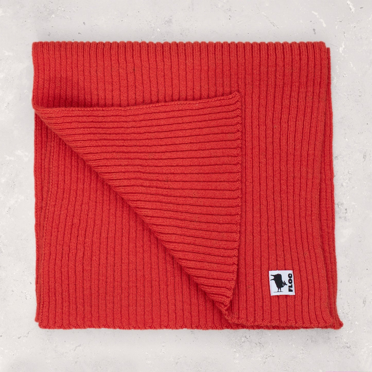 LUXURY KNITTED SCARF- POPPY