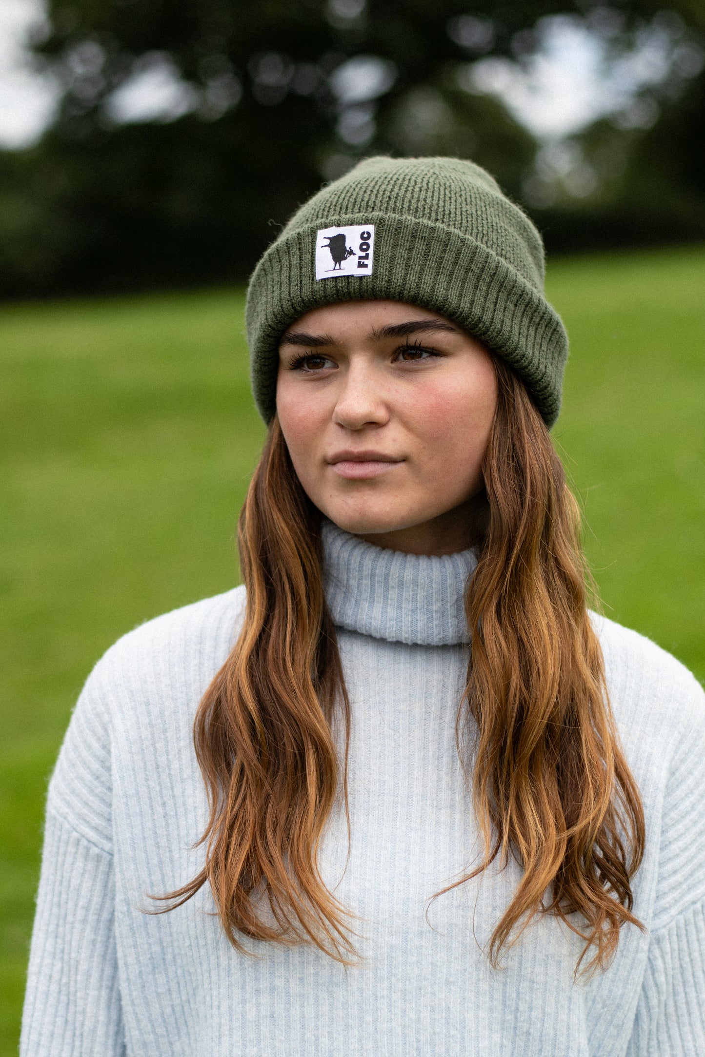 DOUBLE CUFF BEANIE - FROSTED SAGE