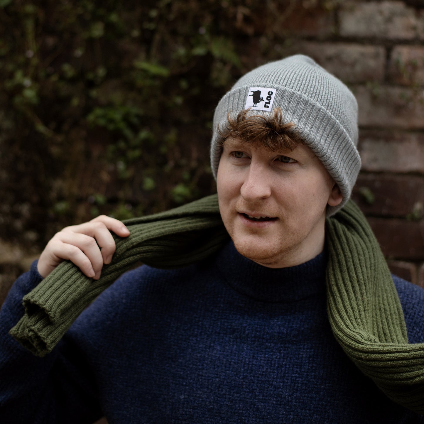 DOUBLE CUFF BEANIE - SILVER SKIES