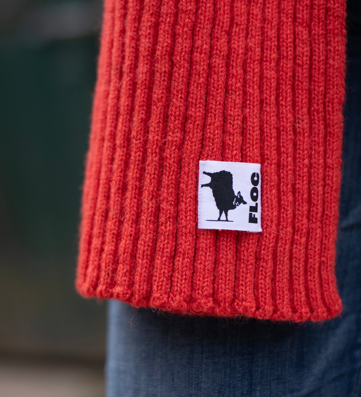 LUXURY KNITTED SCARF- POPPY