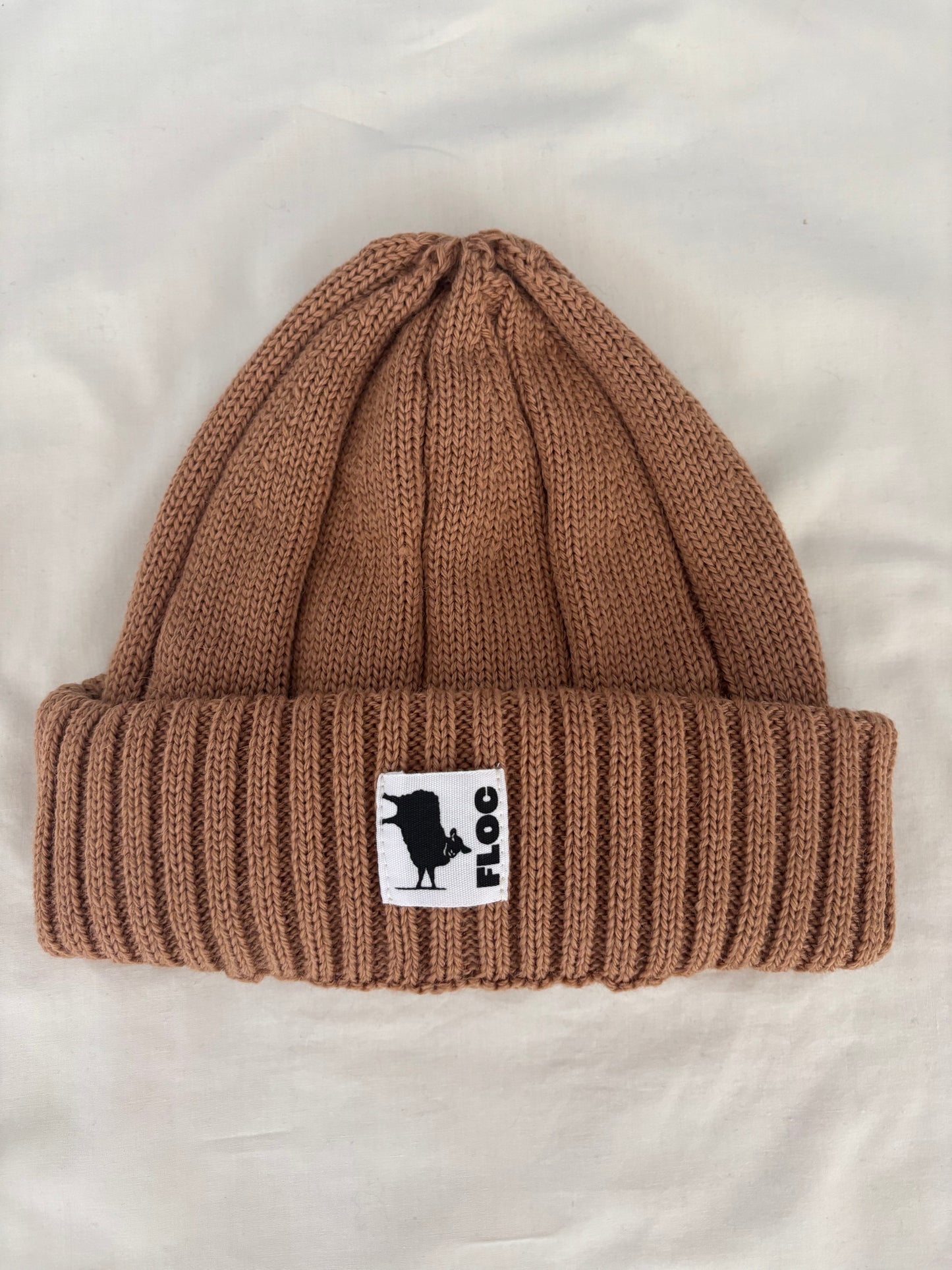 "NEW" - 12X2 RIBBED BEANIE - CAMEL