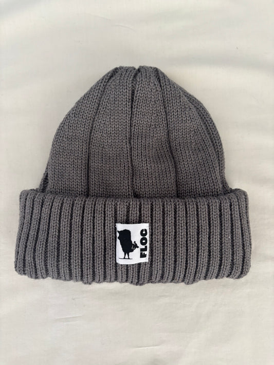 "NEW" - 12X2 RIBBED BEANIE - SLATE