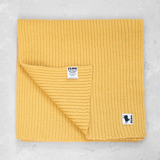 LUXURY KNITTED SCARF - BUTTER