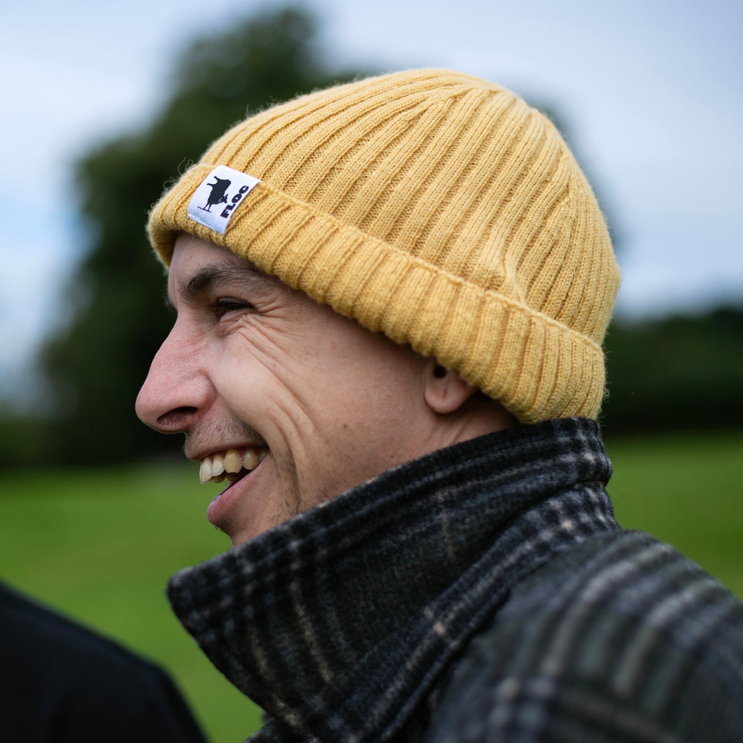 WOOL RIBBED BEANIE - BUTTER