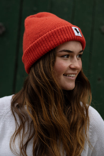 DOUBLE CUFF BEANIE - POPPY